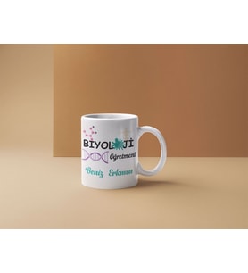 Biyoloji Öğretmelerine Özel Beyaz Kupa Bardak