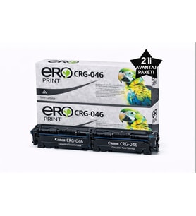 046BK / Canon i-SENSYS LBP654Cx Çipli Siyah Muadil Toner - 2'li Avantaj Paket