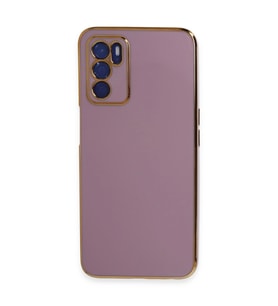 Oppo A16 Kılıf Volet Silikon - Mor