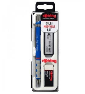 Rotring Tikky 0.5 Versatil Kalem Silgi+Uç Seti Mavi
