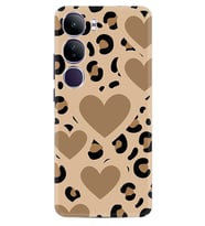 Vivo V40 Lite Kılıf Boutique Baskılı Resimli Leopar Kalp Pcode -068