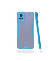 Durukar® Vivo V21 Kılıf Platin Silikon - Mavi