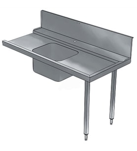 Electrolux Professional Bulaşık Giriş Tezgahı, Tek Evyeli (500x400 Mm), Giyotin Tip Bulaşık Makinesi İçin, 300 Mm Sırt, Sağdan Sola - 1200 Mm BHHPTB12R