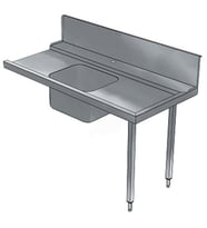 Electrolux Professional Bulaşık Giriş Tezgahı, Tek Evyeli (500x400 Mm), Giyotin Tip Bulaşık Makinesi İçin, 300 Mm Sırt, Sağdan Sola - 1200 Mm BHHPTB12R