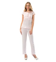 Sistina1607  Penye Pijama Takım (Pudra)