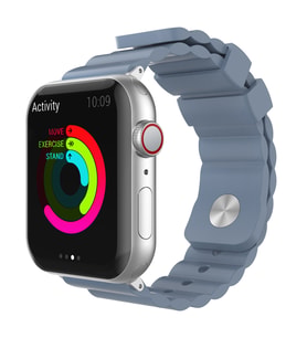Apple Watch ile Uyumlu 6-5-4-3 Kordonu 42/44MM Yumuşak Doku Anti-Alerjen WA02 (Leylak)