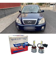 Chery Tiggo Led Xenon Uzun + Kısa Far Ampulü H4 Duo Yeni Seri Beyaz