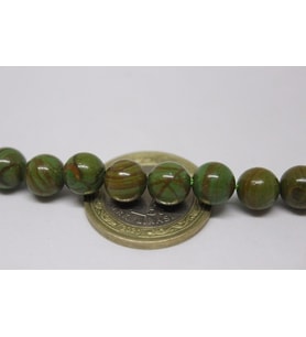 Afrika Turkuazı Taşı YARIM Dizi 8mm (18cm uzunluğundadır)