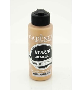 Cadence Hybrid Multisurface Metalik Boya 120 ml. HM-801 ANTİK ALTIN 