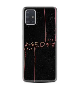 Samsung a71 A72 A73 A7 A9 2018 C7 C9 Kılıf Desenli Silikon Meow 1657