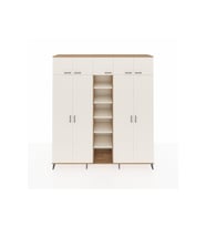 Hyperion Dolap 12 Raflı 9 Kapaklı 2 Askılı 220x44x243 Çam-Aytaşı/Aytaşı