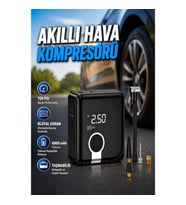 Taşınabilir Akıllı Hava Kompresörü 150 PSI Dijital Ekranlı 6000 mAh Bataryalı