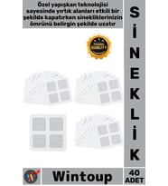 #Sineklik Yapışkanlı Onarım Kiti Pratik Kesilebilir Pencere Kapı Bandı Tül Sineklik Yaması 40 Adet