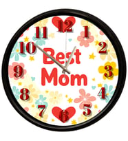 Best Mom Temalı Duvar Saati 28 Cm – Sessiz Mekanizma Dekoratif Tasarım