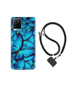 Vivo Y21 Kılıf Desenli Silikon Boyun Askılı Owl 1351