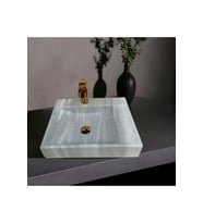 Ferah Gri Mermer Tek Batarya Çıkışlı Lavabo-157