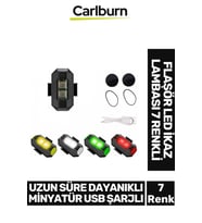 Uzun Süre Dayanıklı Minyatür Usb Şarjlı Bisiklet Motorsiklet Drone Flaşör Led İkaz Lambası 7 Renkli