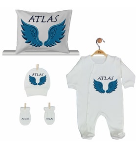 Pia Baby Gl 2204 İsme Özel Yastık Tulum Set