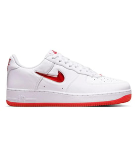 Nike Air Force 1 Low Retro Leather Sneaker Hakiki Deri Erkek Günlük Spor Ayakkabı Beyaz Kırmızı