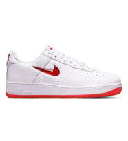 Nike Air Force 1 Low Retro Leather Sneaker Hakiki Deri Erkek Günlük Spor Ayakkabı Beyaz Kırmızı