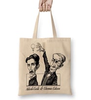 Tesla Ve Edison Bez Çanta Uzun Saplı