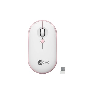 Lecoo WS212 Kablosuz Mouse Beyaz & Pembe