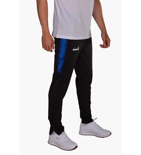 Diadora Ritim - Çocuk Likralı Siyah-Mavi Eşofman Altı