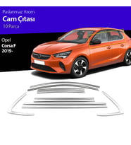 Opel Corsa F Cam Çıtası Komple Set Çerçevesi Kromu Nikelajı