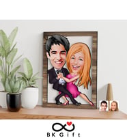 BK Gift Kişiye Özel Sevgililer Karikatürlü 3D Ahşap Tablo, Sevgiliye Hediye, Sevgililer Günü Hediyesi, Yıl Dönümü Hediyesi, Doğum Günü Hediyesi-13