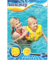 Bestway Tropikal Desenli Yüzme Deniz Can Yeleği 3-6 Yaş 41X30 cm / 16"X12" (Sarı)