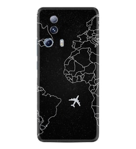 Xiaomi Mi 13 Lite Kılıf Resimli Desenli Silikon Platinium Series Black Plane 1868