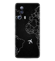 Xiaomi Mi 13 Lite Kılıf Resimli Desenli Silikon Platinium Series Black Plane 1868