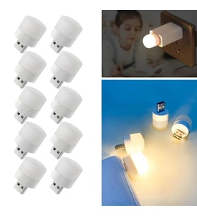 OLLEVRA 10’lu Aydınlatma Seti  USB Mini Top LED – Sıcak Renkli Gece Lambası, Enerji Tasarruflu Mikro LED Işıklar