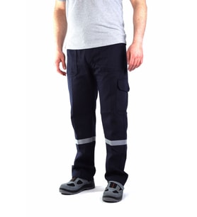 ESER - 7-7 Gabardin Kom.Cepli İş Pantolonu Reflektörlü - Kışlık-Lacivert