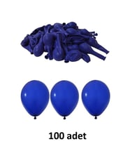 Lacivert Balon 12" - 30 cm Lateks Lacivert Renk Balon 100'lu Paket
