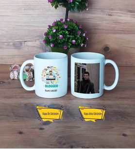 Blogger Kupa Bardak Beyaz Fotoğraflı