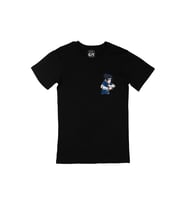 Naruto Sasuke Uchiha Cep Logo Tasarımlı Siyah Tişört