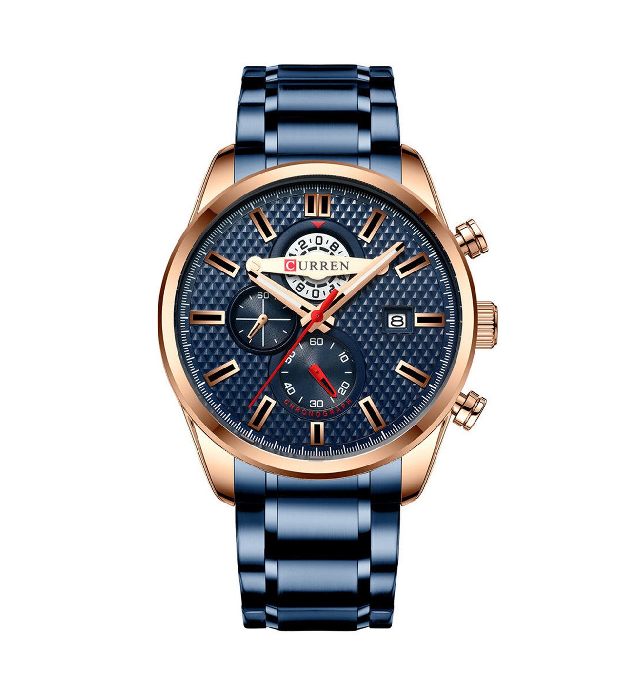Curren 8352 Chronograph Çelik Erkek Kol Saati (Lacivert)