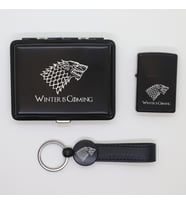 Kişiye Özel Game of Thrones Metal Tabaka, Zippo Çakmak ve Anahtarlık Seti