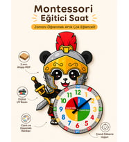 Montessori Çocuk Odası Eğitici Duvar Saati