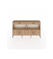 Arges Konsol 2 Raflı 2 Çekmeceli 4 Kapaklı 176x30x99 Çam-Çam