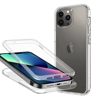 Apple iPhone 13 PRO Kılıf 360 Şeffaf Ön Arka Koruma Silikon