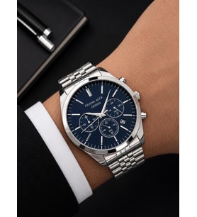 Frank Alex Design Erkek Kol Saati Çelik Kordon Takvimli Kadran Şık Premium 2 Yıl Garantili E07273.2