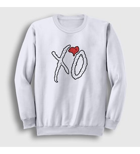 Presmono Unisex Beyaz Xo The Weeknd Sweatshirt 159352tt (Beyaz)