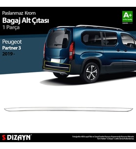 Peugeot Partner 3 Krom Bagaj Alt Çıtası 2019 Üzeri