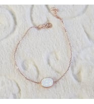 Opal Taşlı Gümüş Bileklik