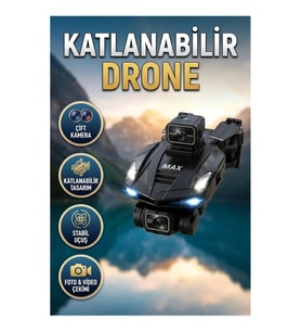 Çift Kameralı Katlanabilir Drone – Havadan Fotoğraf ve Video Çekimi