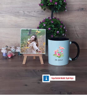 Flamingo Fotoğraflı Dekoratif Taş, Kupa Bardak Beyaz HediyeArkadaşa Doğum Günü Hediyesi (Model 11)