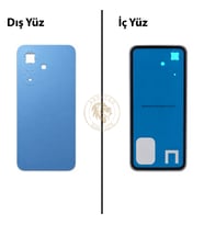 Infinix Smart 10 Mavi Uyumlu Arka Kapak Arka Cam Batarya Pil Kapağı Lazer Kesim Back Cover