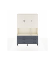 Arges Dolap 6 Raflı 6 Çekmeceli 3 Kapaklı 132x30x195 Aytaşı-Aytaşı/Antrasit